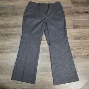 LOFT Womens 12P Julie Fit Trousers Gray Petite Straight Leg Work Dress Pants NEW